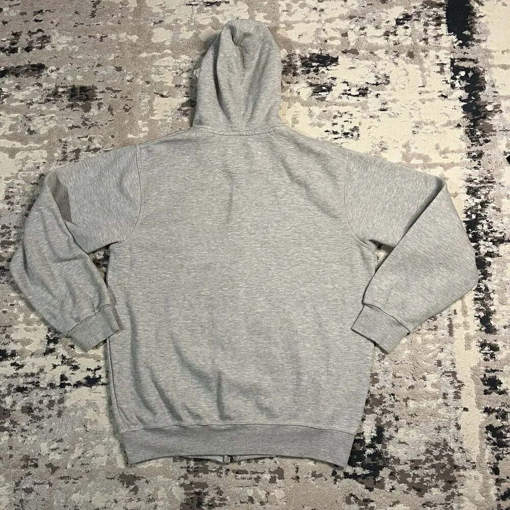 Green Bay Packers NFL Helmet Embroidered Sz L Gray Hoodie Full Zip Sweatshirt